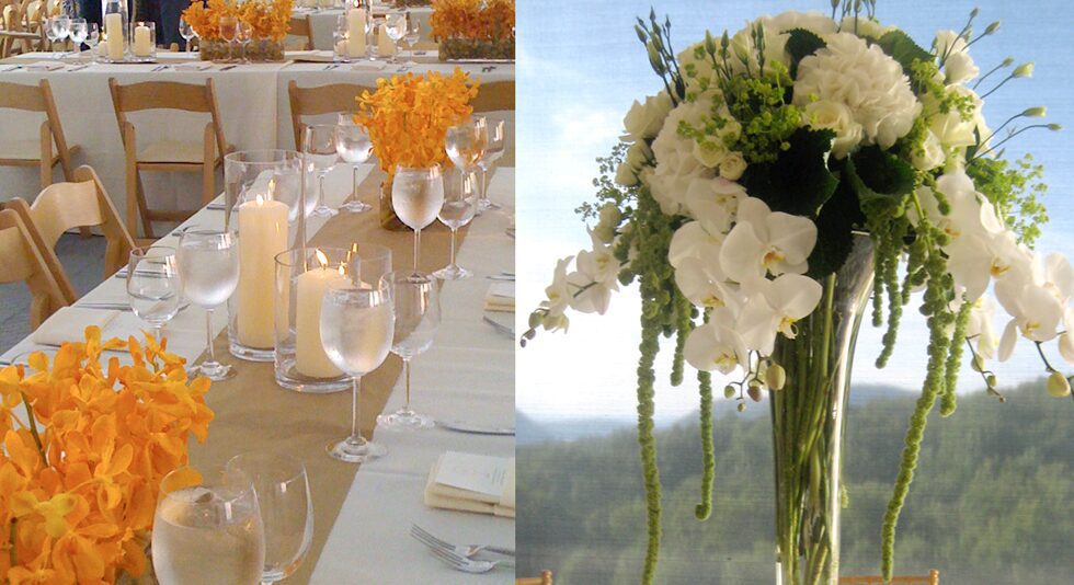 Table flower decoration for wedding